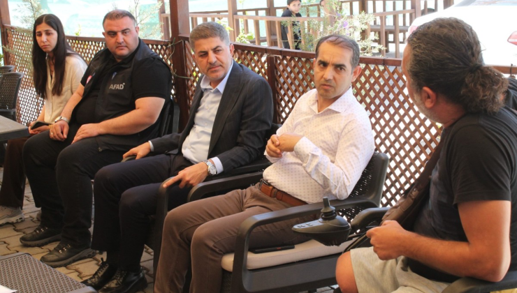 İshak Şan, K-7 Konteyner Kent’te depremzede vatandaşlarla buluştu
