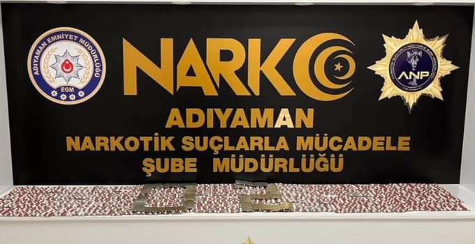 ADIYAMAN’DA 3 BİN 232 ADET UYUŞTURUCU HAP ELE GEÇİRİLDİ.