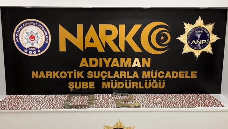 ADIYAMAN’DA 3 BİN 232 ADET UYUŞTURUCU HAP ELE GEÇİRİLDİ.