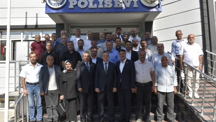 MUHTARLAR FEDERASYONU EMNİYET MÜDÜRÜ NAZMANI ZİYARET ETTİ.