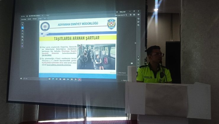 Adıyaman’da Servis Şoförlerine Güvenli Taşımacılık Eğitimi
