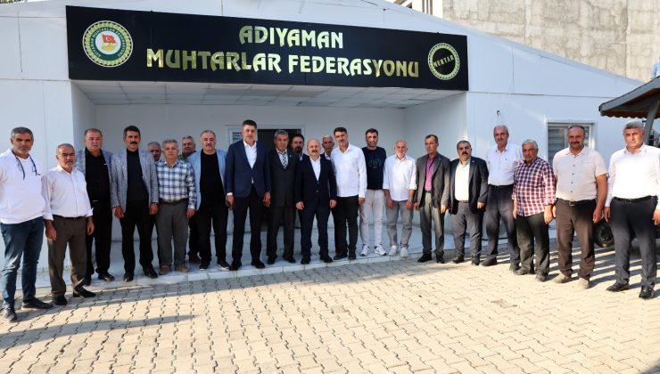 Adıyaman Valisi Osman Varol’ ve Milletvekili İshak Şan ‘Muhtarlar Federasyonuna ziyaret