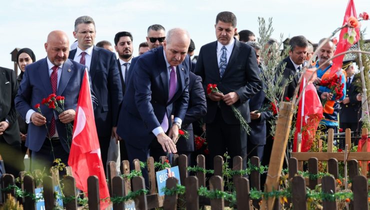 TBMM Başkanı Kurtulmuş, Adıyaman’da Deprem Şehitleri Mezarlığı’nı Ziyaret Etti