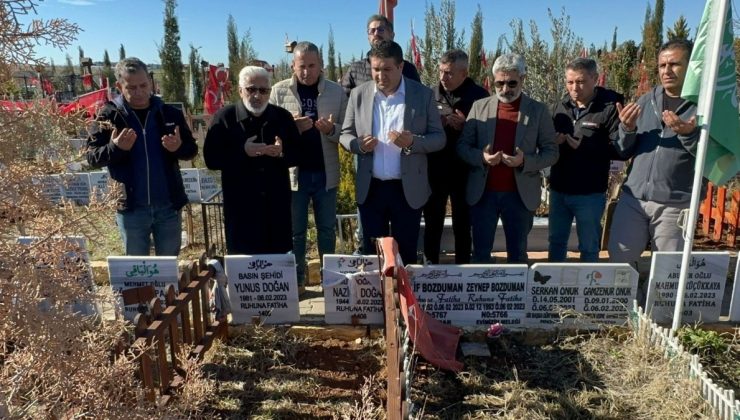 Depremde hayatını kaybeden Adıyamanlı gazeteciler, meslektaşları tarafından anıldı