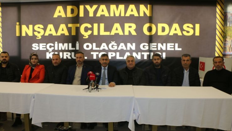 Adıyaman İnşaatçılar Odası’nda Hakan Yanar yeniden başkan seçildi